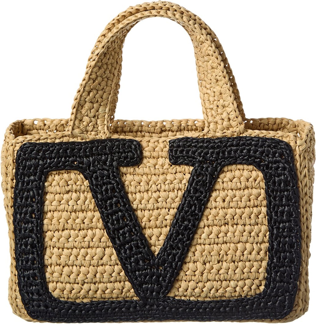 Valentino Viva Small Raffia Tote