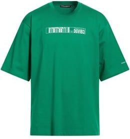 Dolce&gabbana Emerald green cotton t-shirt
