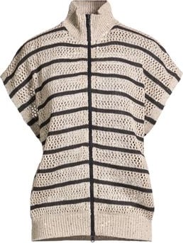 Brunello Cucinelli Light grey linen cardigan