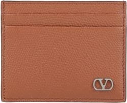 Valentino Brown leather cardholder