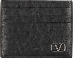 Valentino Black leather cardholder