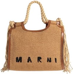 Marni Camel cotton handbag