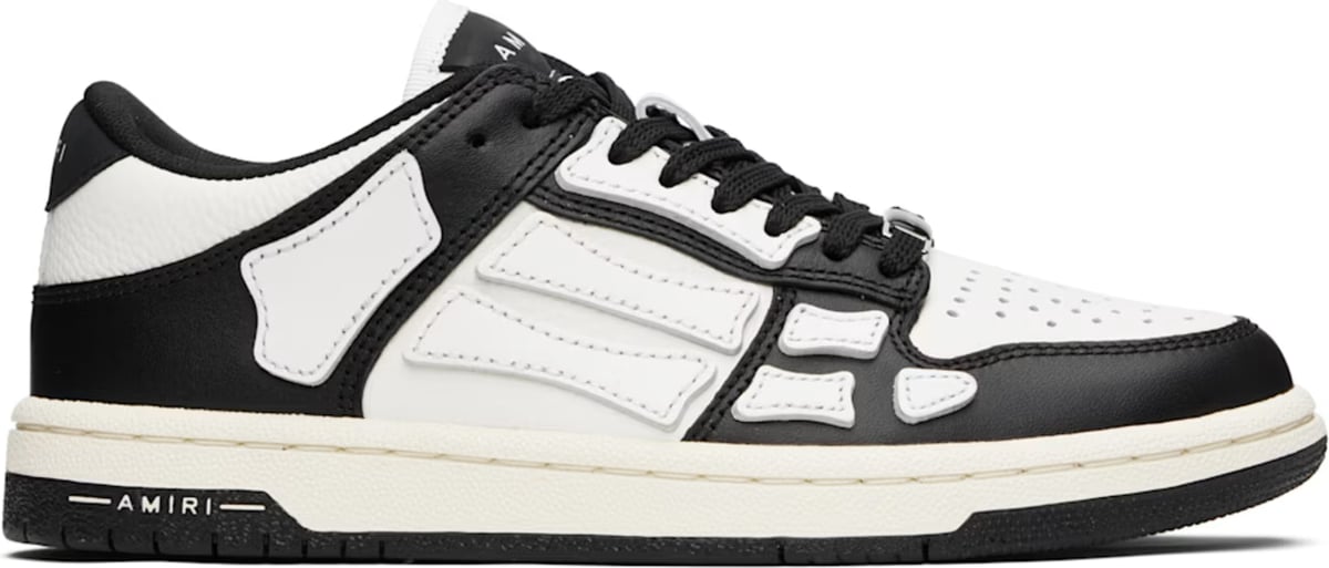 Amiri Black & White Skel-Top Low Sneakers