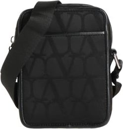 Valentino Black textile fibers cross-body bag