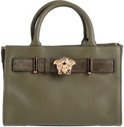 Versace Military green calfskin handbag