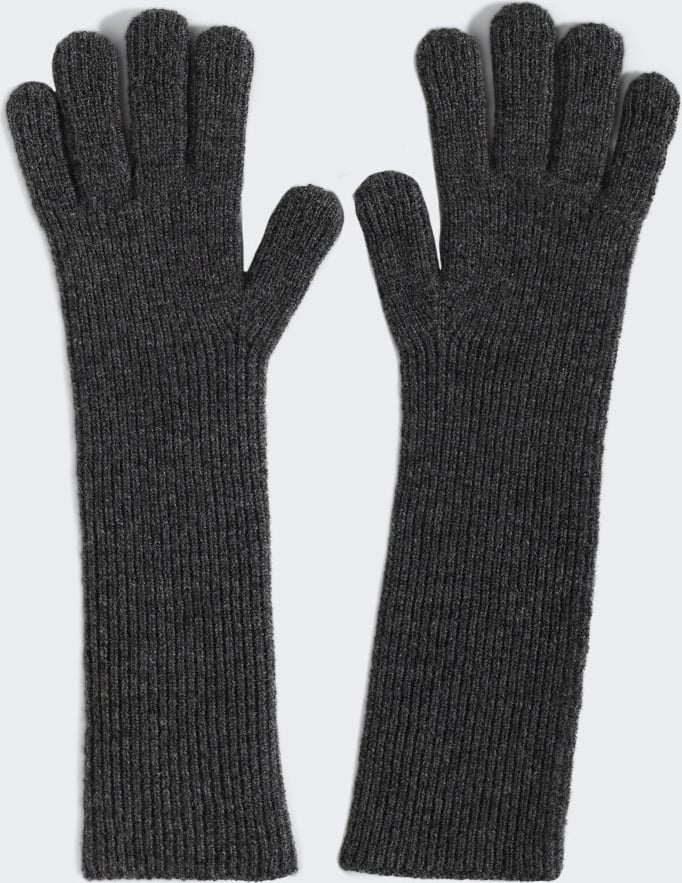 The Row NIPPI GLOVES MEDIUM  GREY MELANGE
