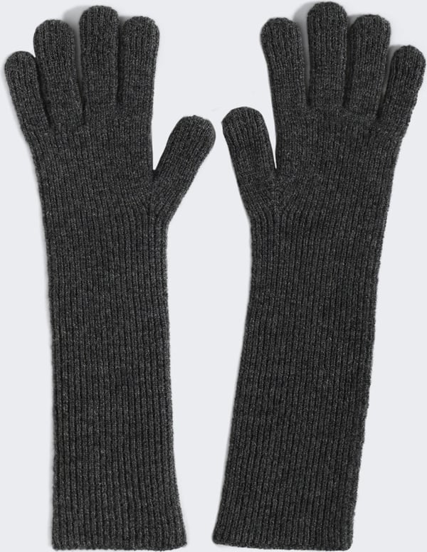The Row NIPPI GLOVES MEDIUM  GREY MELANGE