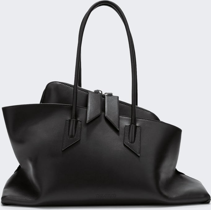The Attico 'La Passeggiata Medium' Top Handle Bag Black