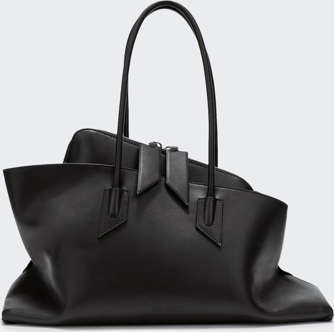 The Attico 'La Passeggiata Medium' Top Handle Bag Black