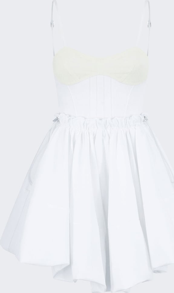 The Attico MINI DRRESS COTTON POPELINE STRETCH WHITE
