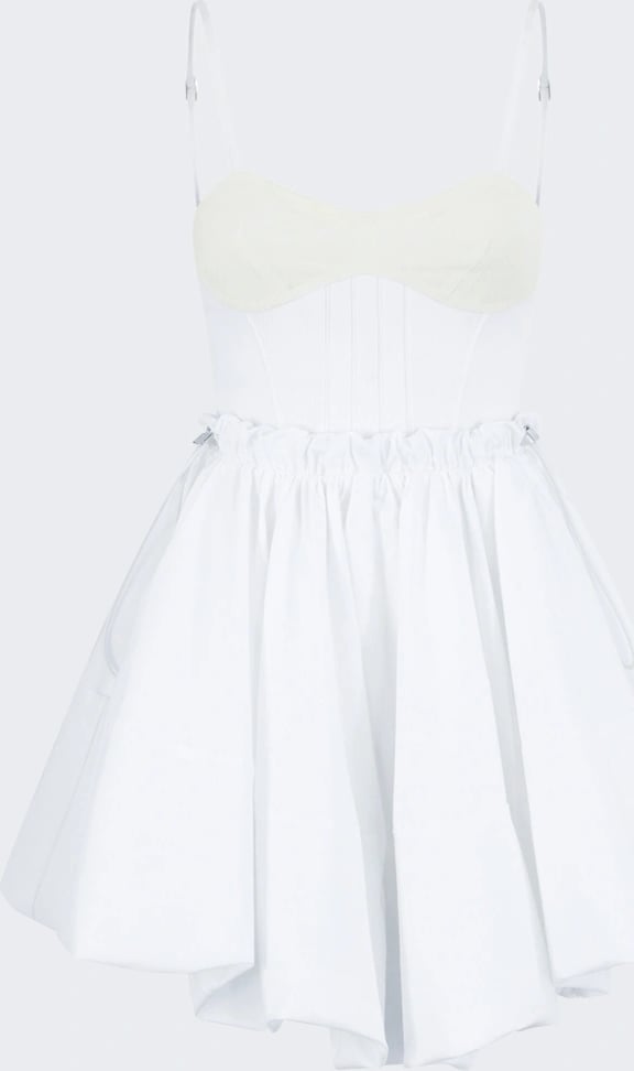 The Attico MINI DRRESS COTTON POPELINE STRETCH WHITE