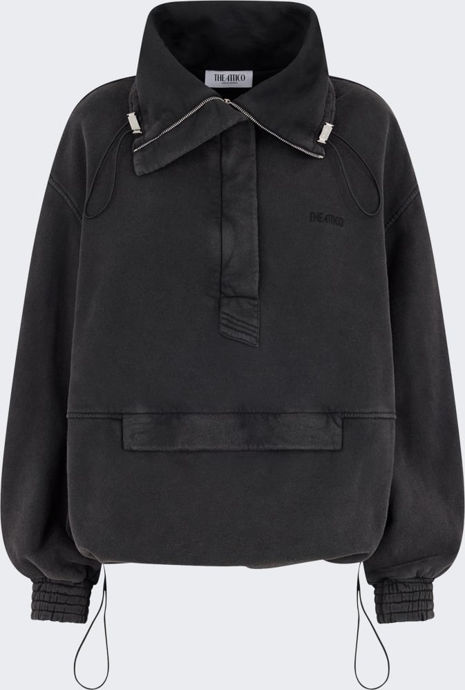 The Attico AMERICAN FLEECE BLOUSON BLACK FADE