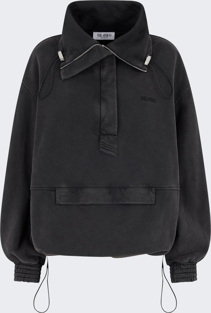 The Attico AMERICAN FLEECE BLOUSON BLACK FADE