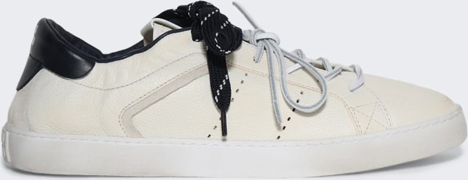 Miu Miu Deco Leather Sneakers White and Royal Blue