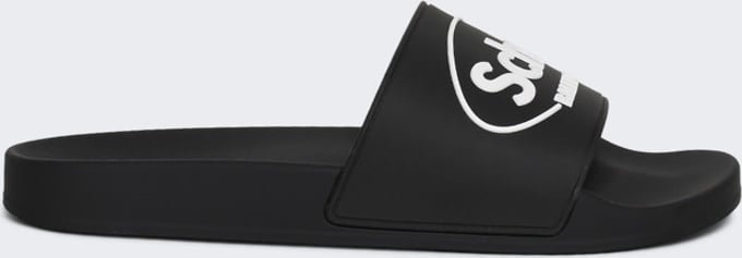 Balenciaga X SCHOLL POOL SLIDES Black and White