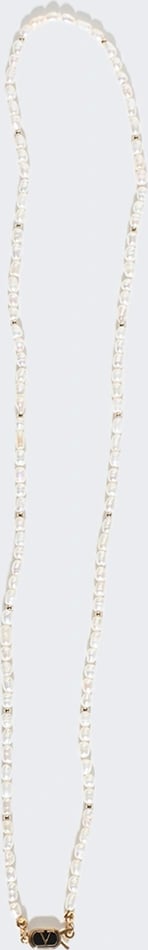 Valentino OVAL NECKLACE PEARLS AND ENAMEL