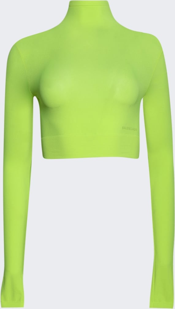 Balenciaga CROPPED TURTLENECK FLUO YELLOW