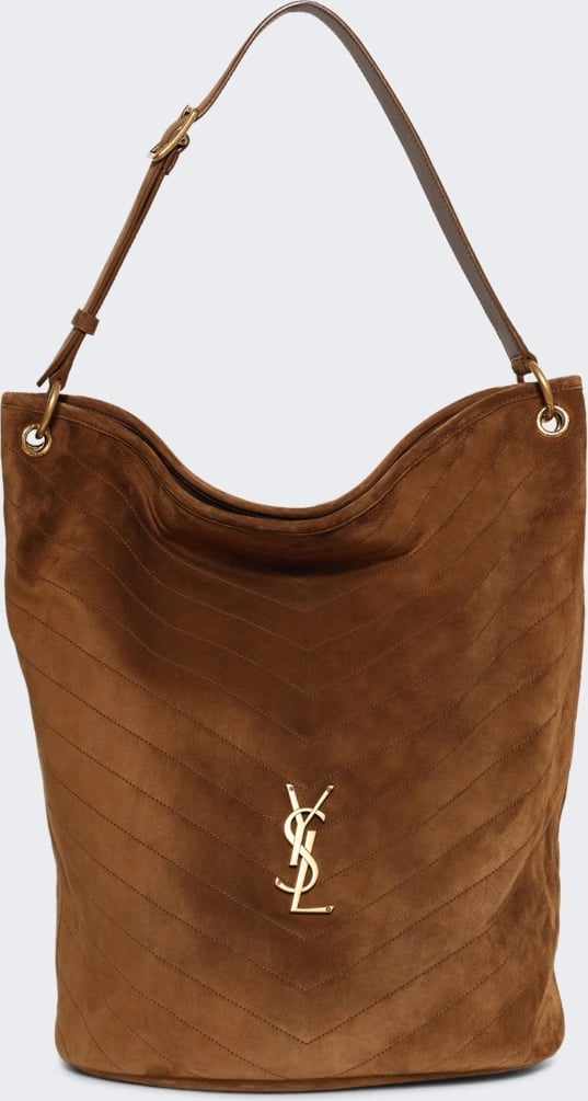 Saint Laurent NIKI supple suede bucket bag Cognac