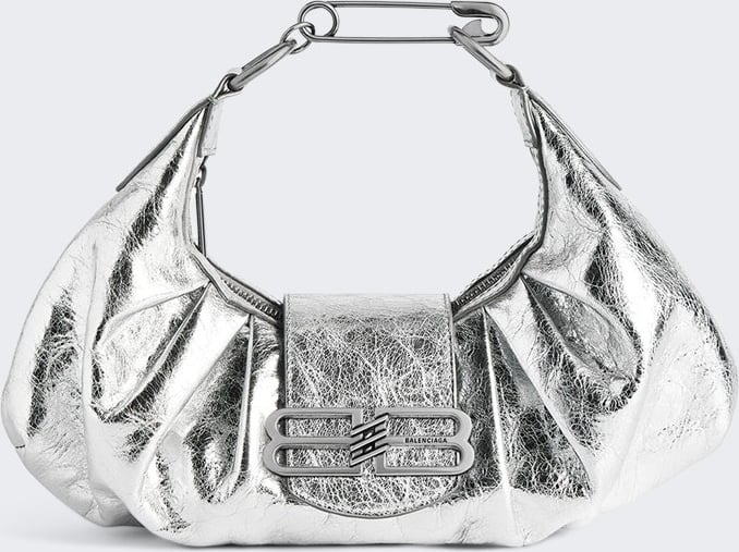 Balenciaga PAMELA SMALL SHOULDER BAG SILVER