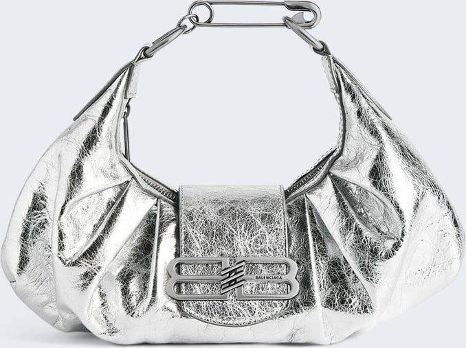 Balenciaga PAMELA SMALL SHOULDER BAG SILVER