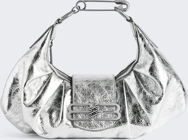 Balenciaga PAMELA SMALL SHOULDER BAG SILVER