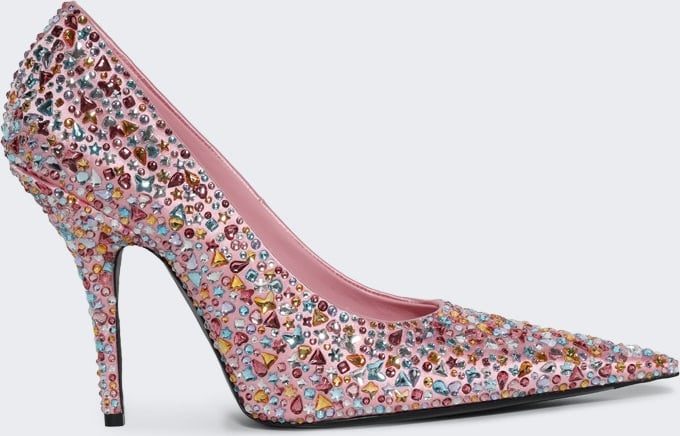 Balenciaga KNIFE GEM PUMP 110 PINK AND MULTICOLOR