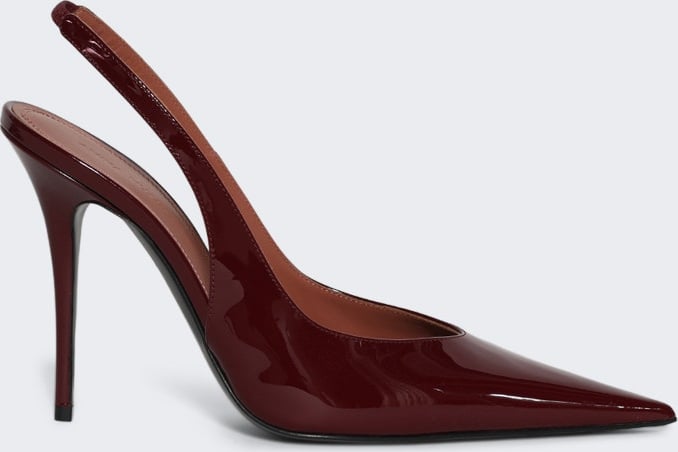 Amina Muaddi ANOK SLING PUMP PATENT WINE
