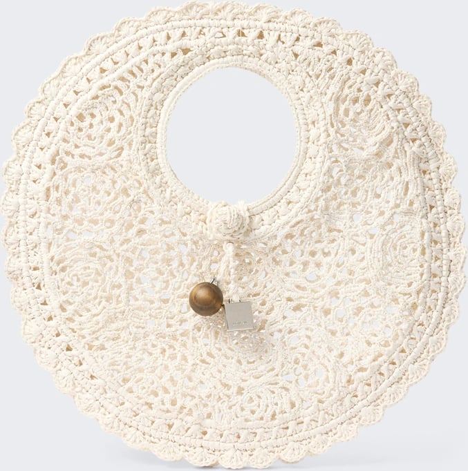 Jacquemus THE SPIAGGIA SMALL ROUND BAG WHITE