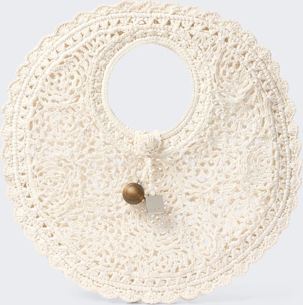 Jacquemus THE SPIAGGIA SMALL ROUND BAG WHITE