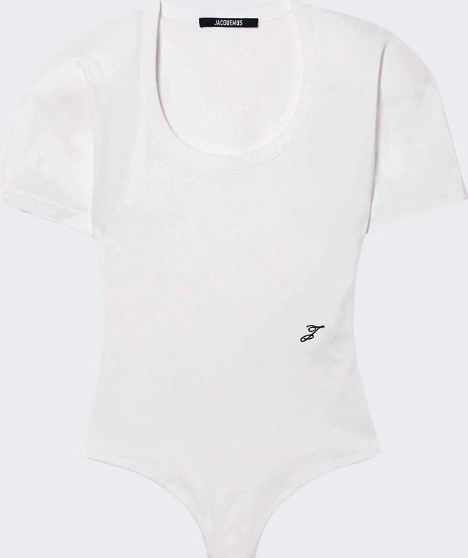 Jacquemus LE BODY OVALO BODYSUIT WHITE