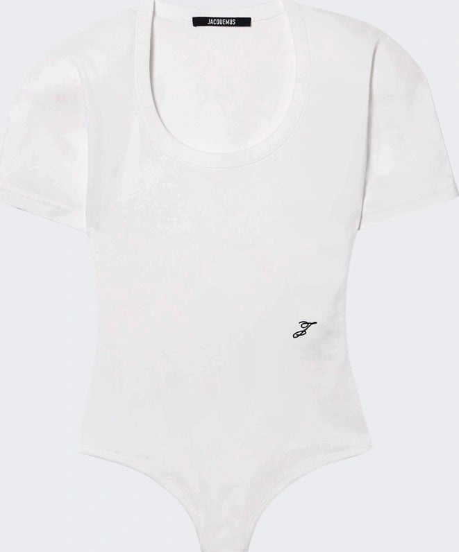 Jacquemus LE BODY OVALO BODYSUIT WHITE
