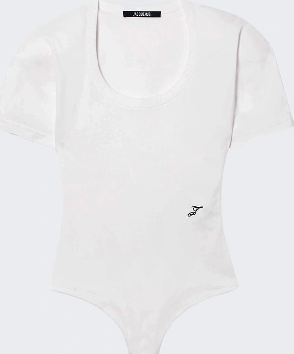 Jacquemus LE BODY OVALO BODYSUIT WHITE