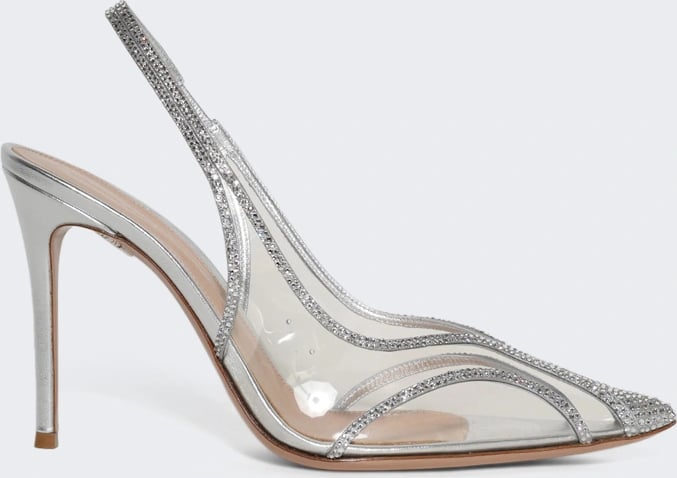 Gianvito Rossi BRENDA PUMPS TRANSPARENT AND SILVER