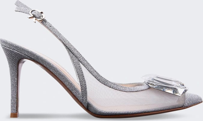 Gianvito Rossi JAIPUR SLING SILVER