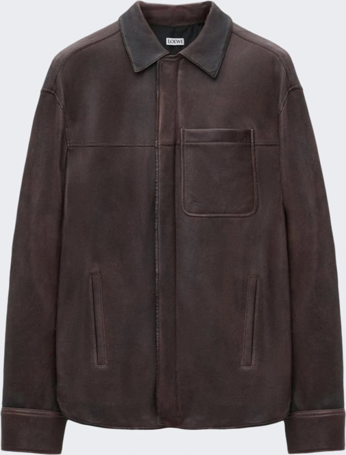 Loewe OVERSHIRT DARK BROWN