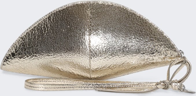 Jil Sander MEDIUM CURVE POUCH PLATINUM
