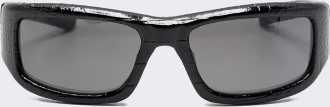 Jacquemus AERO SUNGLASSES BLACK CROCODILE PRINT