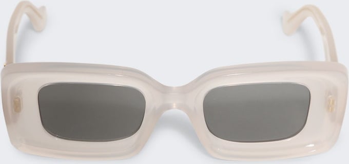 Loewe Rectangular Sunglasses IVORY AND SMOKE MIRROR LENSES