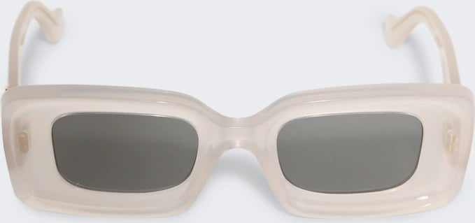 Loewe Rectangular Sunglasses IVORY AND SMOKE MIRROR LENSES