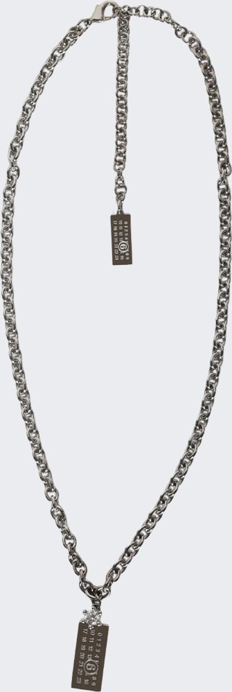 Maison Margiela NUMERIC CHARM NECKLACE SHINY PALLADIUM