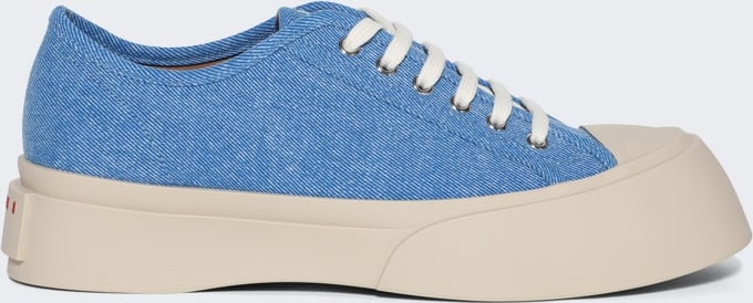 Marni DENIM PABLO LACE-UP SNEAKERS LIGHT BLUE