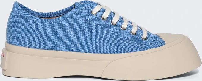 Marni DENIM PABLO LACE-UP SNEAKERS LIGHT BLUE