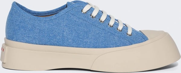 Marni DENIM PABLO LACE-UP SNEAKERS LIGHT BLUE