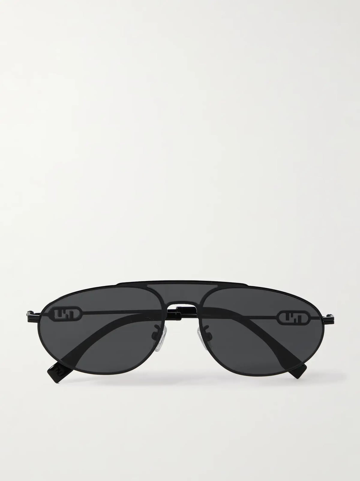 Fendi O'Lock Aviator-Style Metal Sunglasses