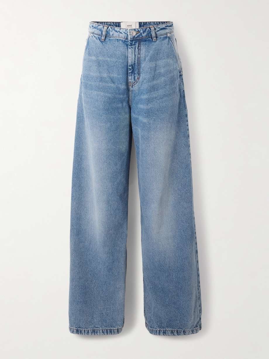 Ami Paris Mid-rise wide-leg jeans